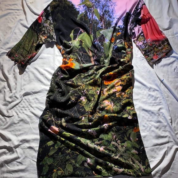 Anntian 100% silk Simple Dress Peggy Sunflowers - Picture 4 of 8